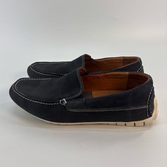 Johnston & Murphy Cord Venetian loafers 8 nubuck sheepskin leather navy main image 7